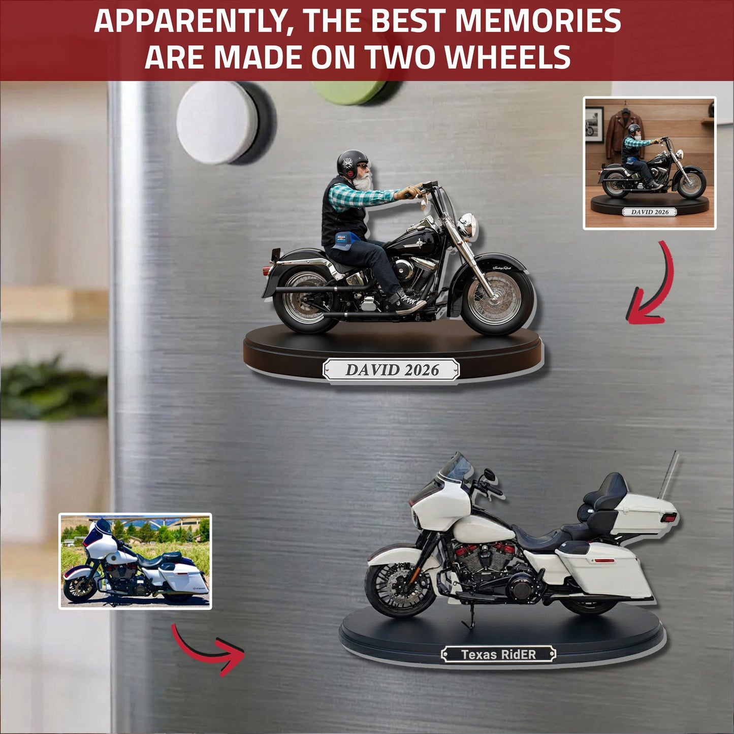 Biker Legend – Personalized Photo Acrylic Fridge Magnet