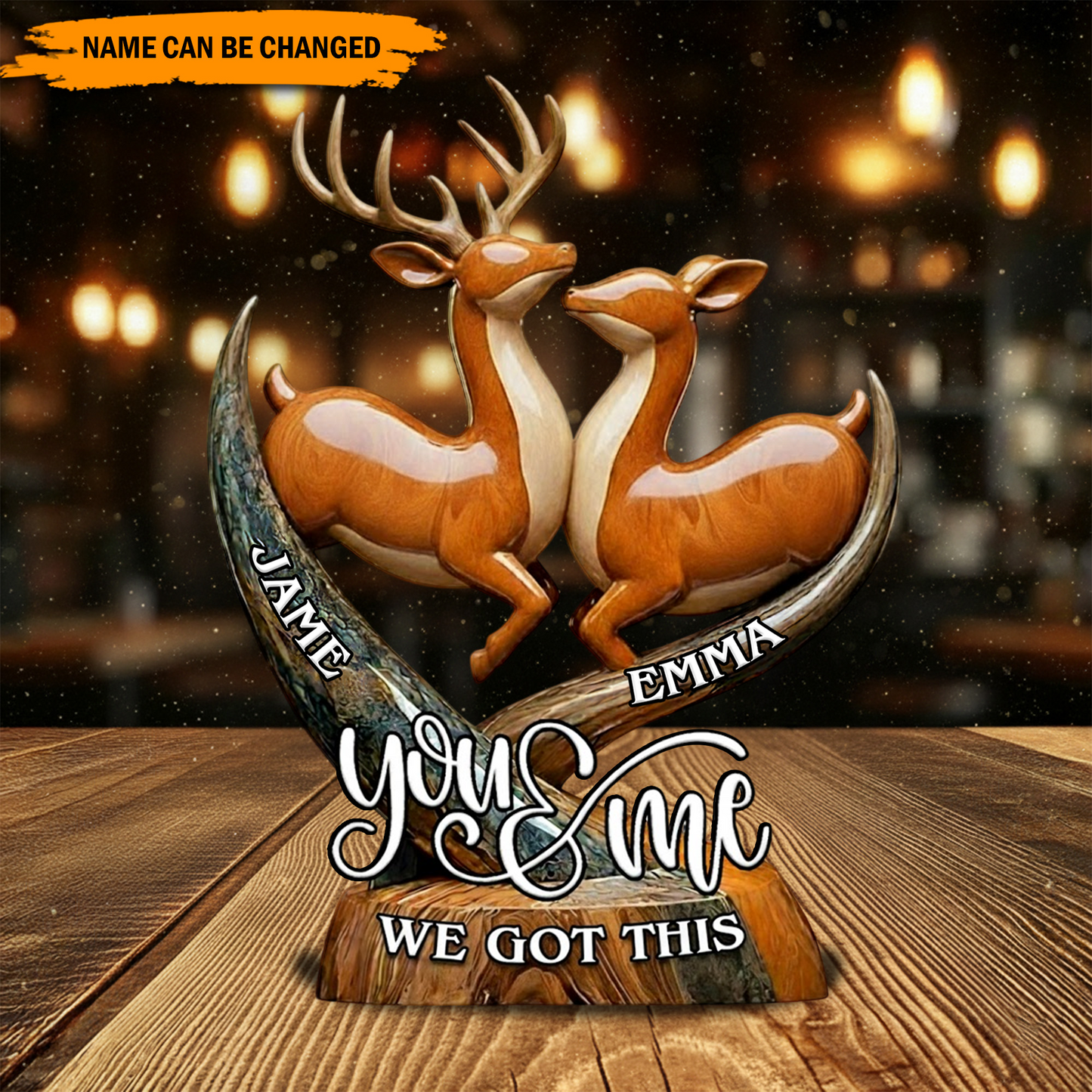 You & Me We Got This - Personalized Hunting Couple Acrylic Plaque