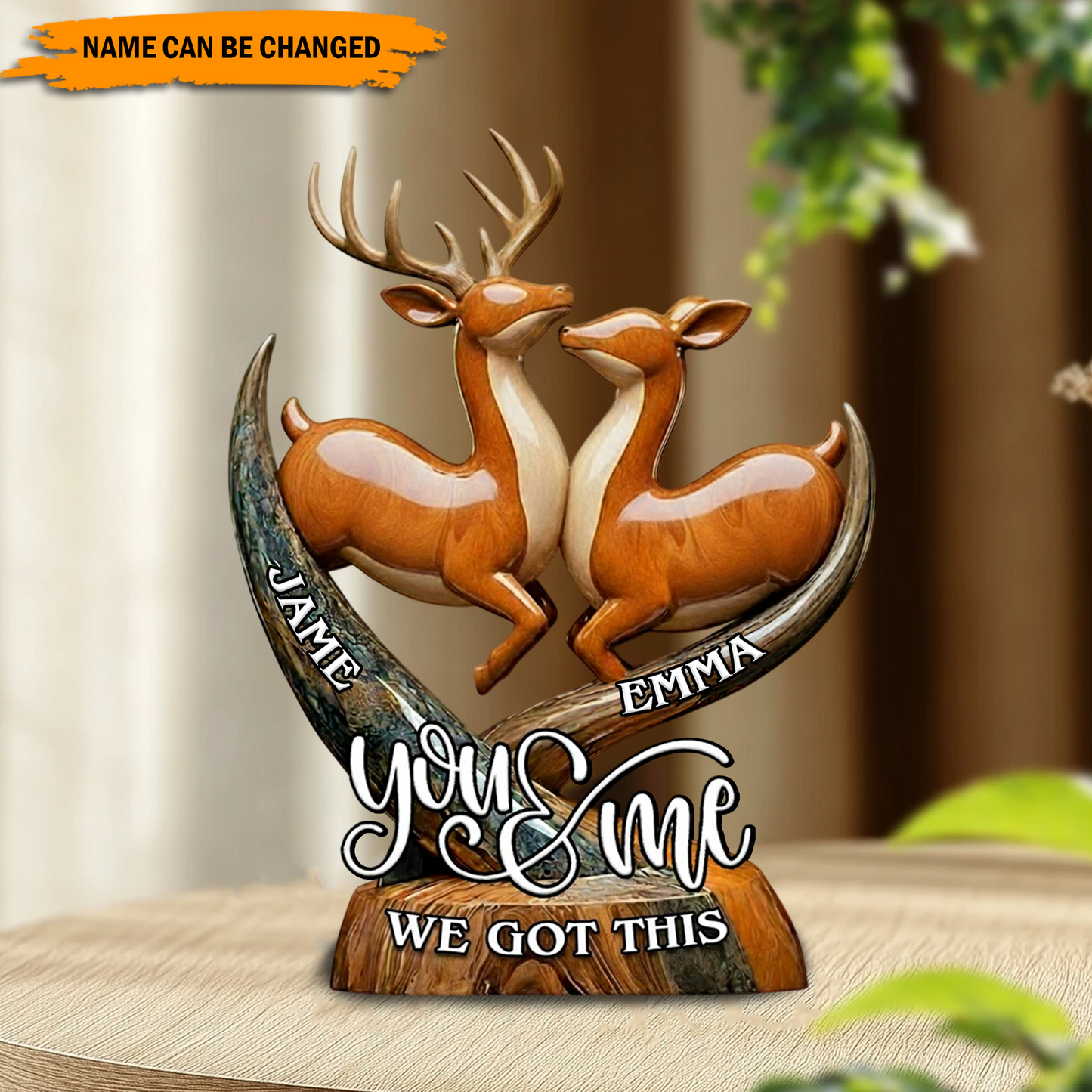 You & Me We Got This - Personalized Hunting Couple Acrylic Plaque