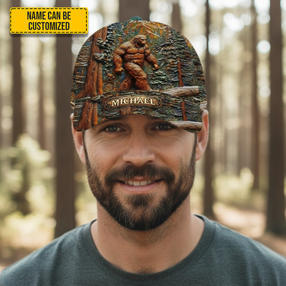 Personalized Bigfoot In The Trees Classic Cap