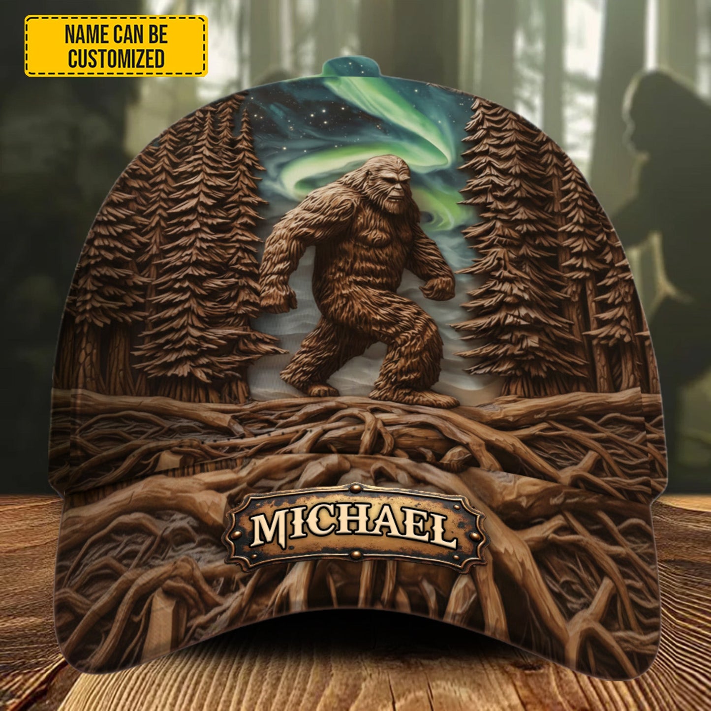 Bigfoot In Forest - Personalized Classic Cap