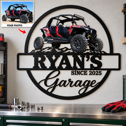 Off-Road Pride & Memories – Personalized Off-Road Vehicle Photo, Name & Year Garage Metal Sign