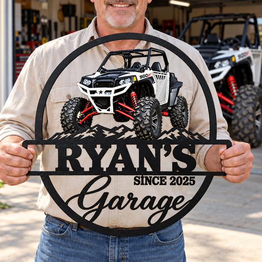 Off-Road Pride & Memories – Personalized Off-Road Vehicle Photo, Name & Year Garage Metal Sign