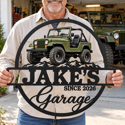 Off-Road Pride & Memories – Personalized Off-Road Vehicle Photo, Name & Year Garage Metal Sign