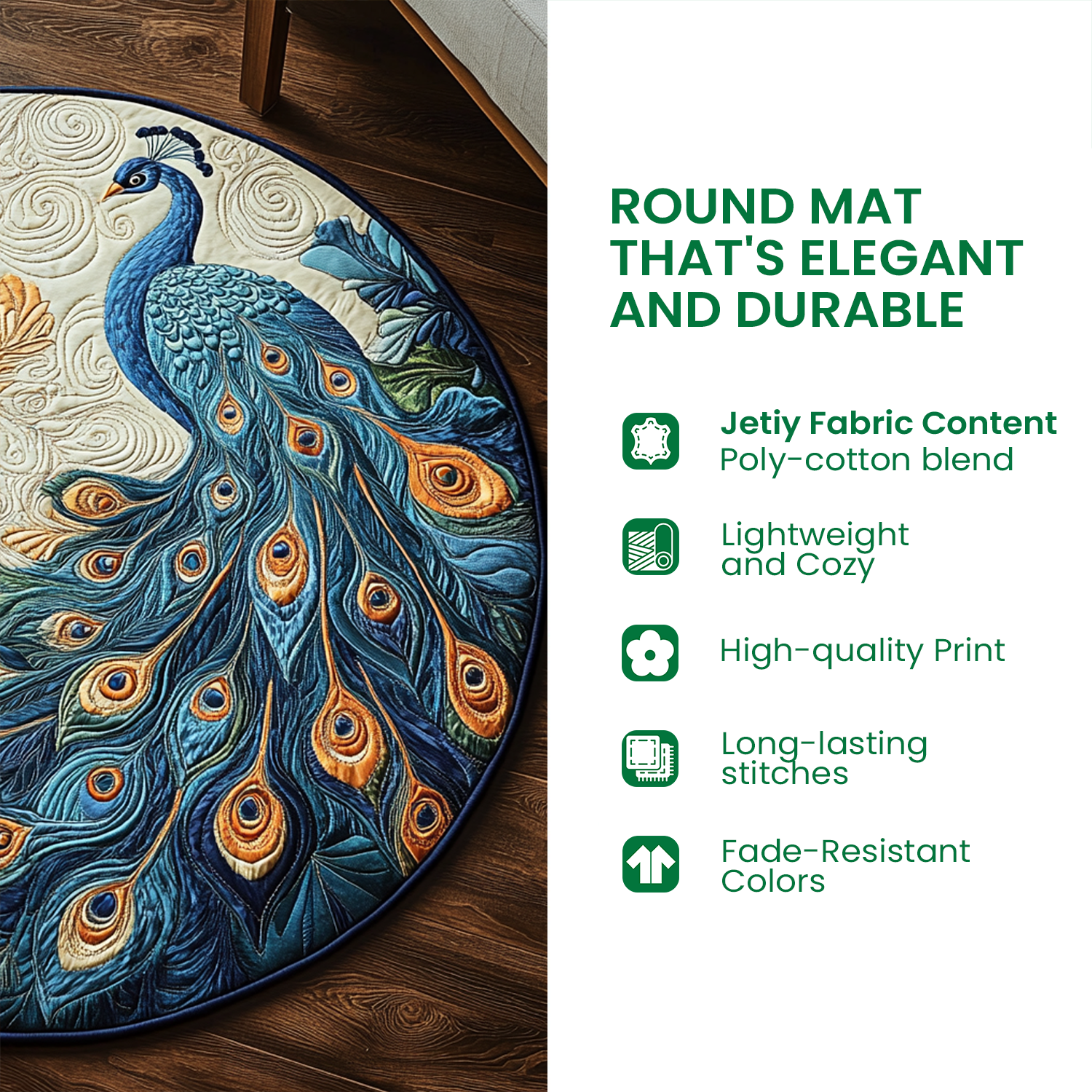 Bigfoot & Sasquatch Crossing Round Mat