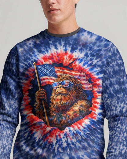 BIGFOOT WITH FLAG ALL OVER PRINT SHIRT