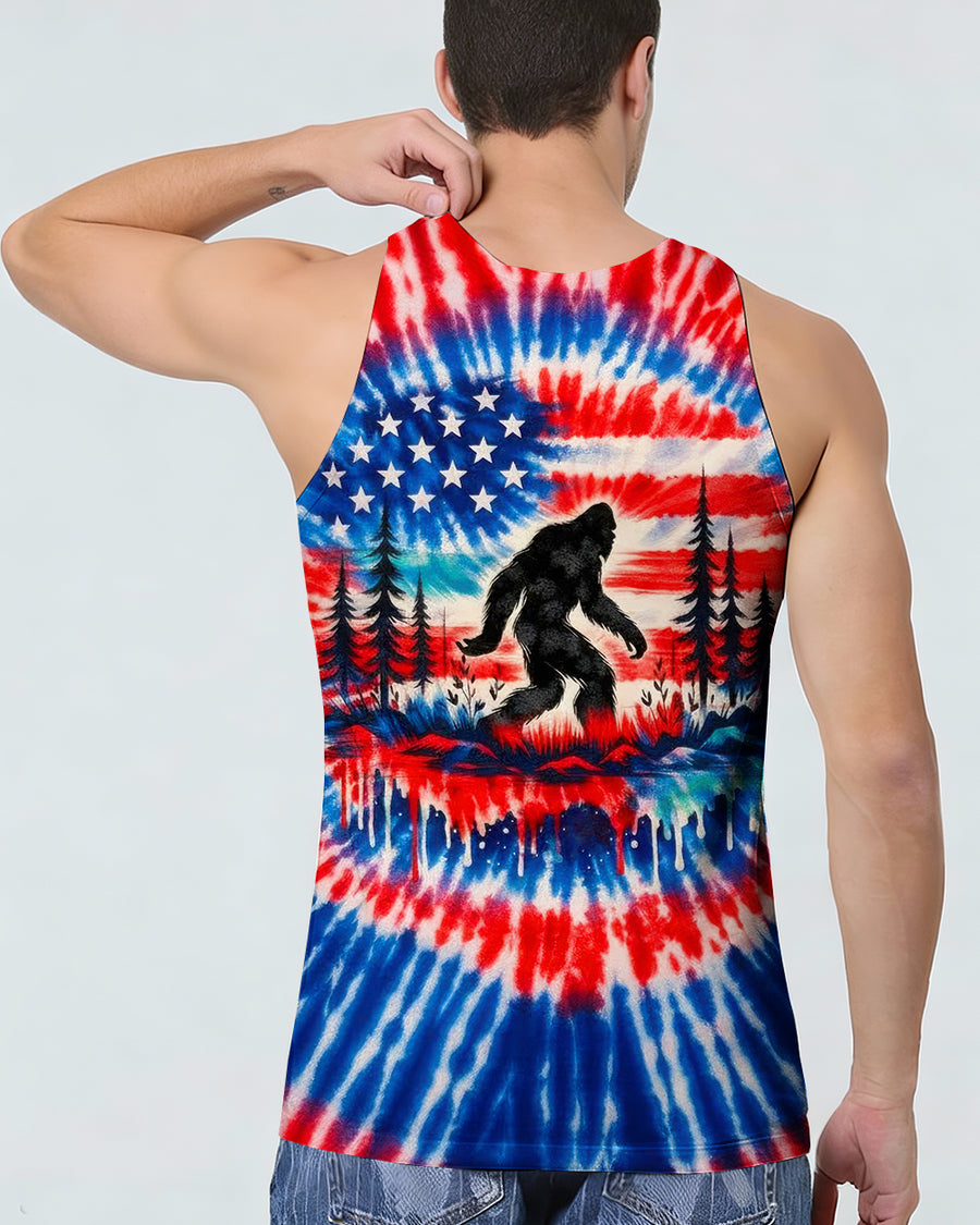 BIGFOOT FLAG RED WHITE & BLUE SWIRL ALL OVER PRINT SHIRT
