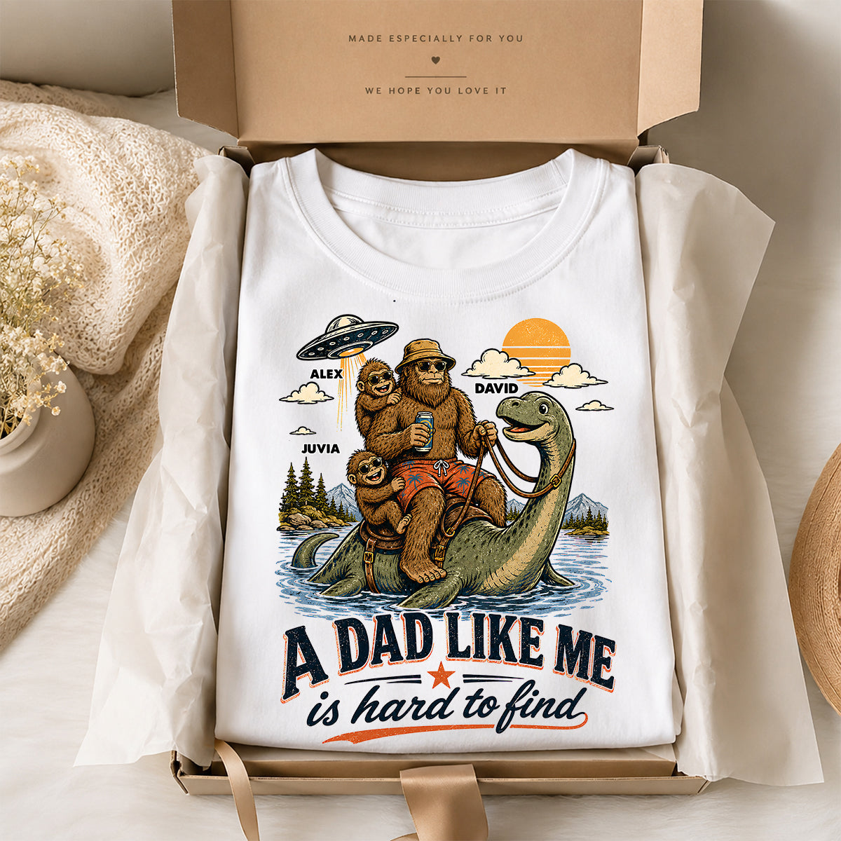 A Dad Like Me Is Hard To Find – Personalized Bigfoot Father’s Day Shirt