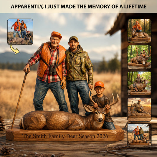 Trophy Moments – Personalized Hunting Photo Wooden Block