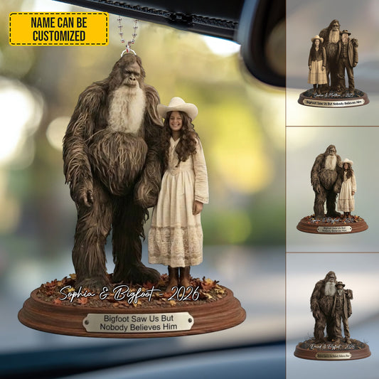 Personalized Bigfoot Car Hanging Ornament