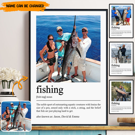 Personalized Fishing Definition Photo Poster & Canvas