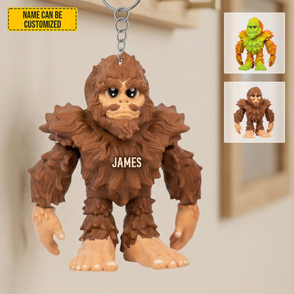 Personalized Cute Sasquatch Keychain