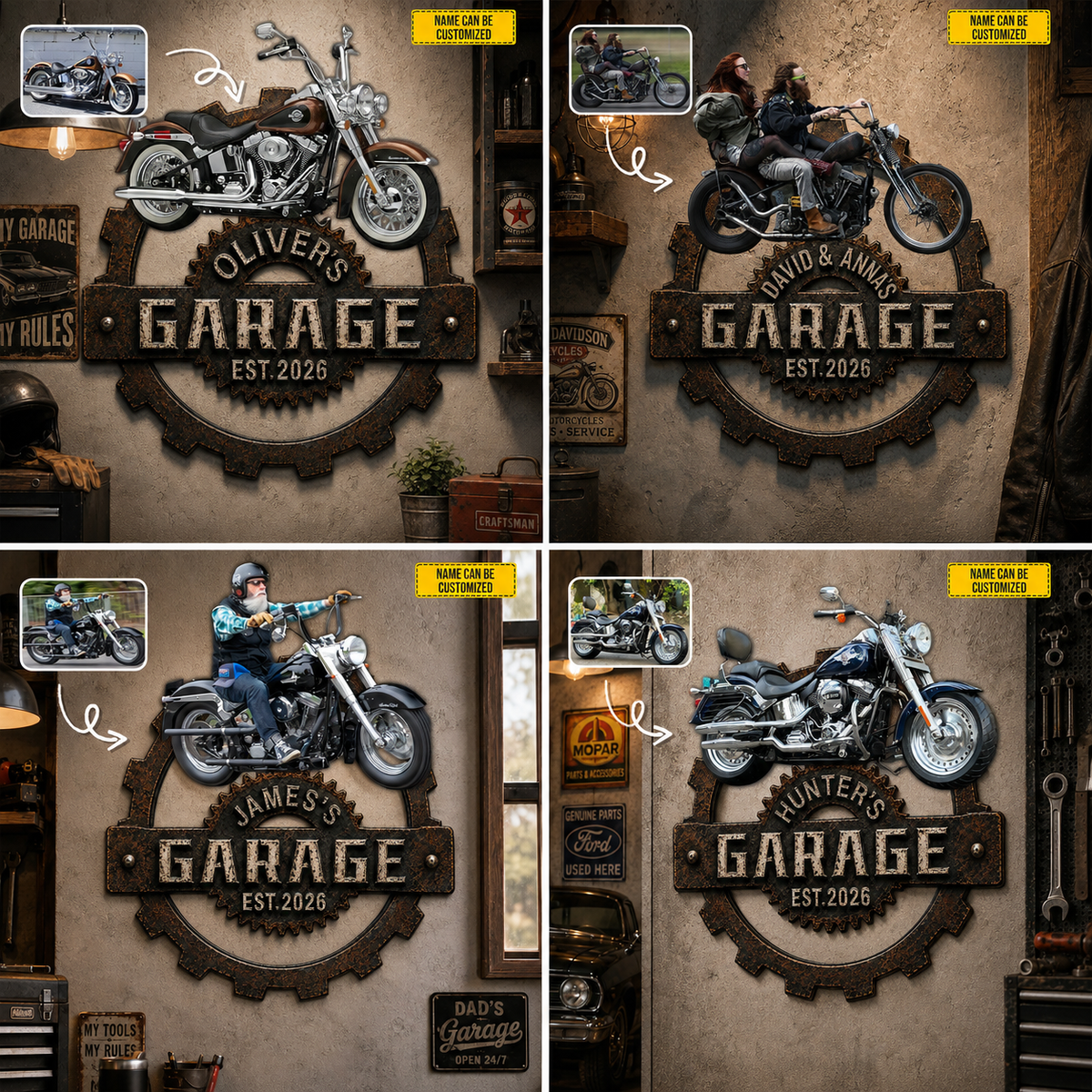 My Ride My Pride – Personalized Photo Motorcycle Metal Sign