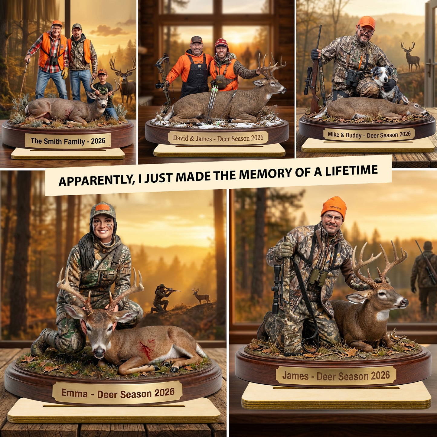 "Capture the Hunt" – Personalized Wooden Plaque