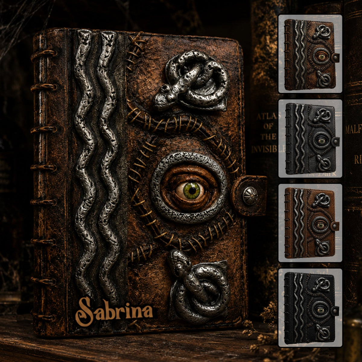 Personalized Hocus Pocus Magic Witch Leather Journal