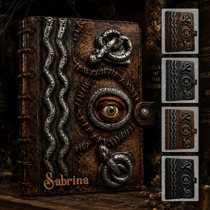 Personalized Hocus Pocus Magic Witch Leather Journal