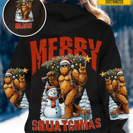 Merry Squatchmas – Personalized Sasquatch All Over Print Shirt
