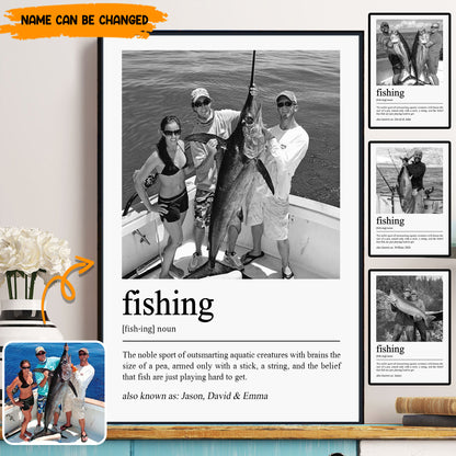 Personalized Fishing Definition Photo Poster & Canvas