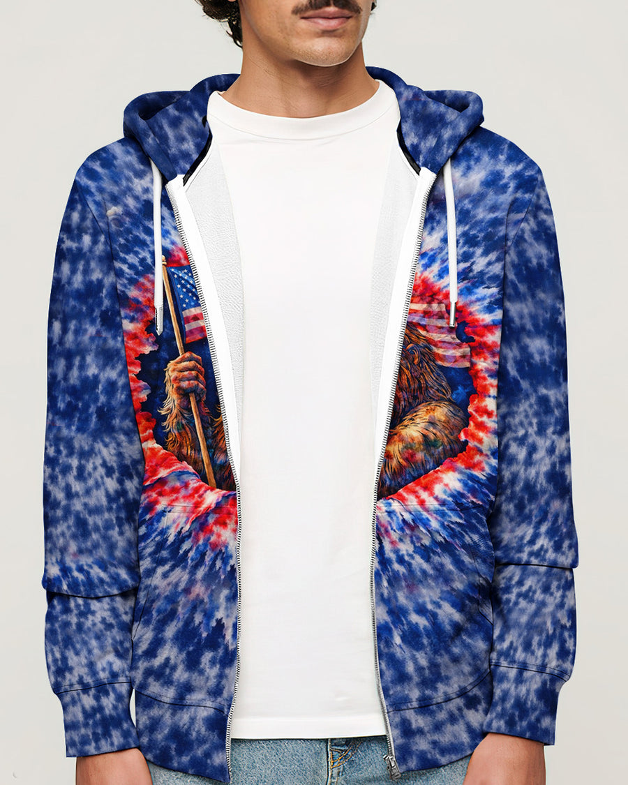 BIGFOOT WITH FLAG ALL OVER PRINT SHIRT