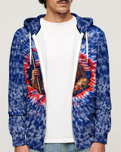 BIGFOOT WITH FLAG ALL OVER PRINT SHIRT