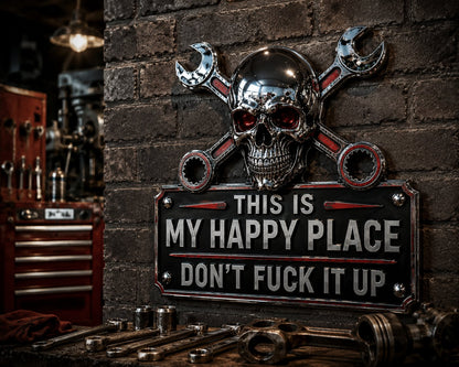This Is My Happy Place Garage Metal Sign