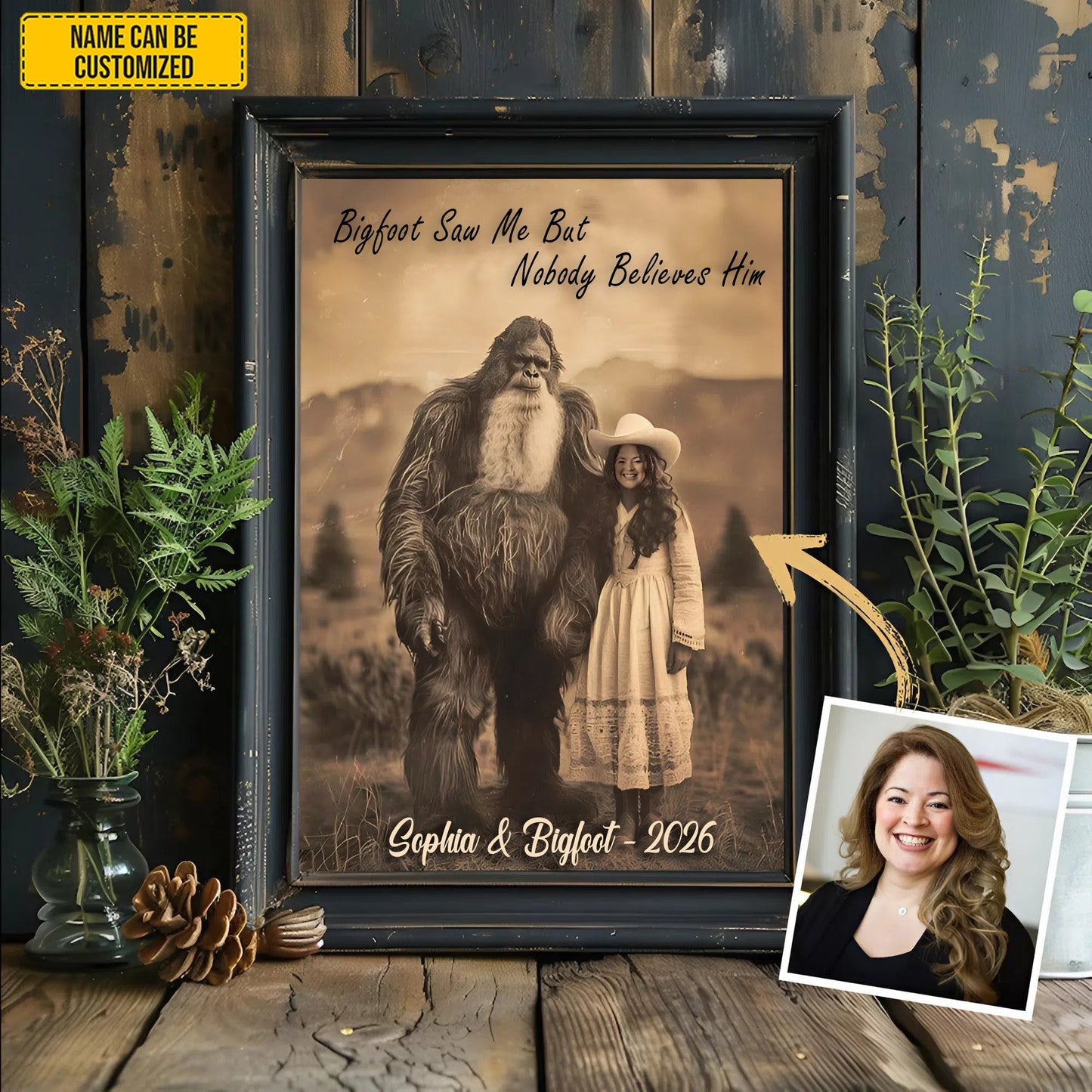 Bigfoot Saw Me But Nobody Believes Him - Personalized Poster Canvas