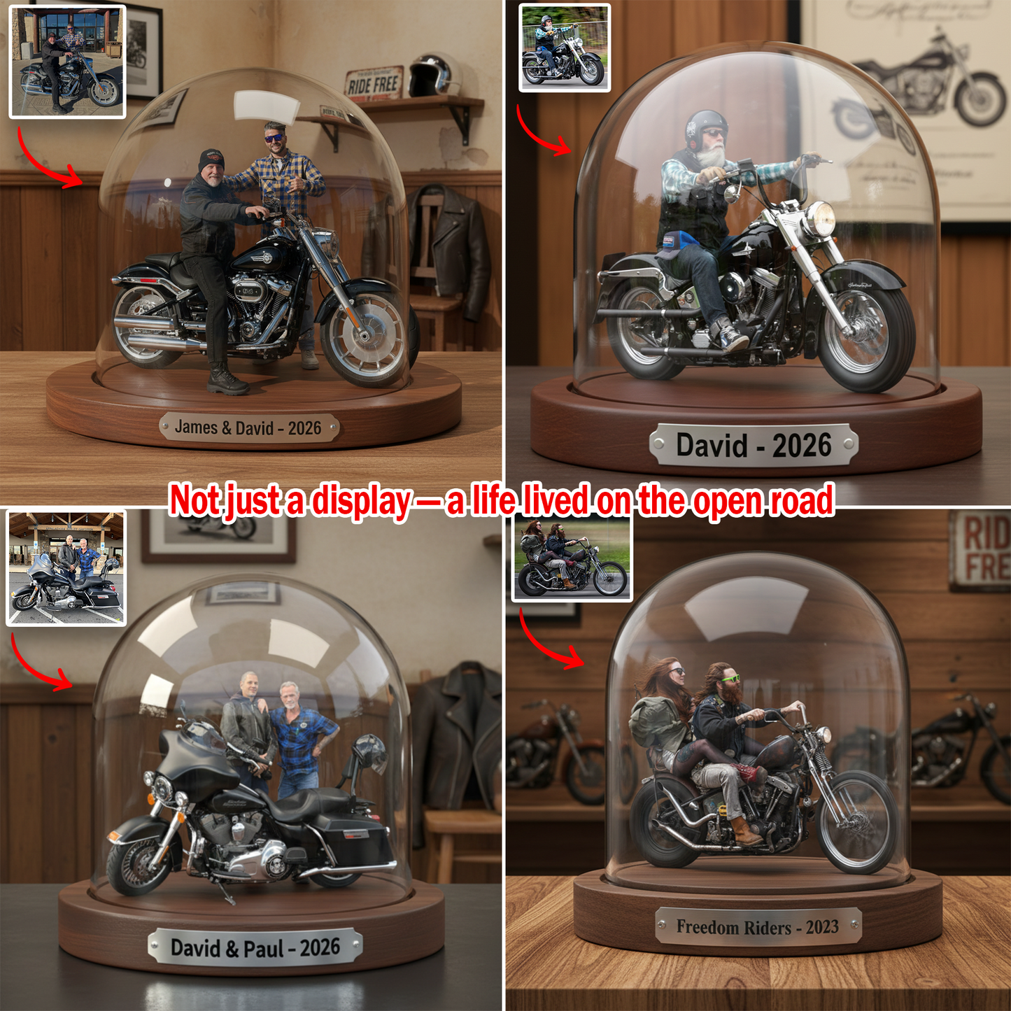 Life on Two Wheels – Personalized Photo Acrylic Plaque