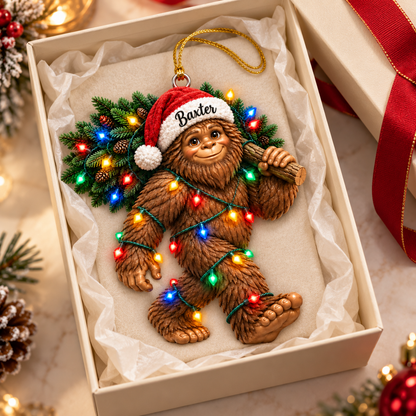 Personalized Cute Bigfoot Christmas Tree Ornament – Gift for Kids, Sons & Grandsons