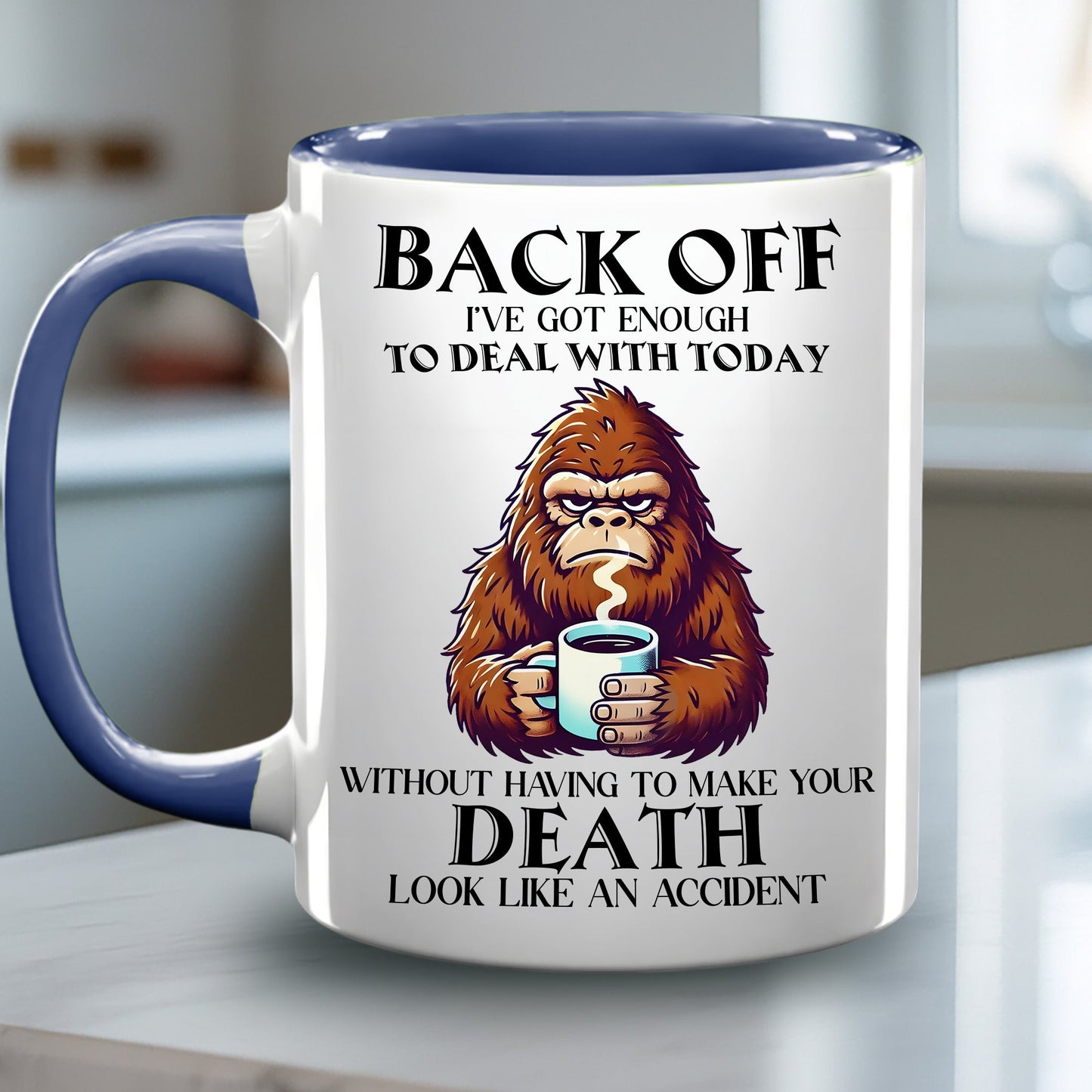 Personalized Bigfoot Legend In Trees Accent Mug
