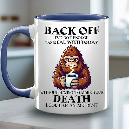 Personalized Bigfoot Legend In Trees Accent Mug