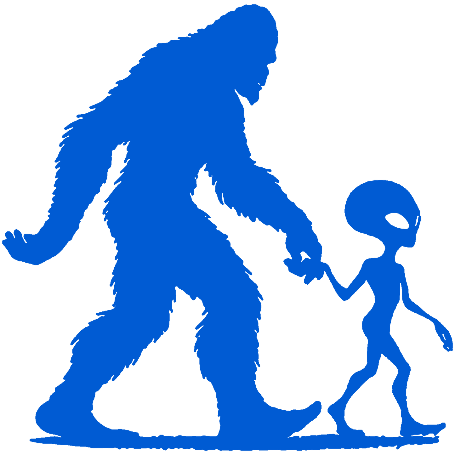 Bigfoot and Alien Sticker