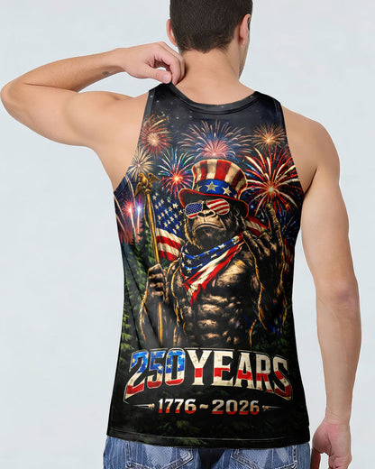 BIGFOOT FIREWORK STARS AND STRIPES ALL OVER PRINT SHIRT