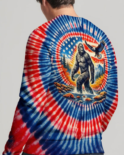 BIGFOOT EAGLE RED WHITE & BLUE SWIRL ALL OVER PRINT SHIRT