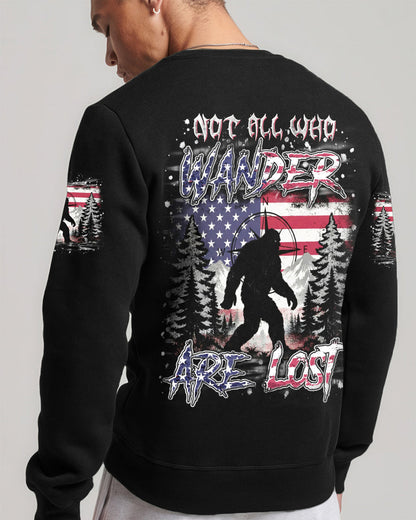 NOT ALL WHO WANDER ARE LOST BIGFOOT COMPASS ALL OVER PRINT SHIRT