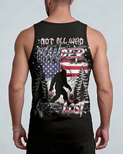 NOT ALL WHO WANDER ARE LOST BIGFOOT COMPASS ALL OVER PRINT SHIRT