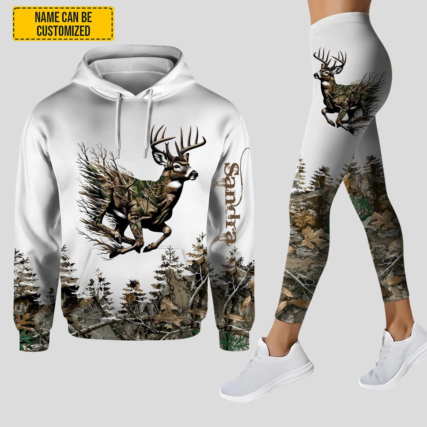 Personalized Deer Hunting Forest Hoodie and Leggings