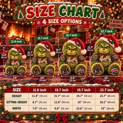 Grinch Bigfoot Custom Shaped Pillow