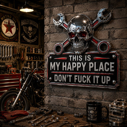 This Is My Happy Place Garage Metal Sign