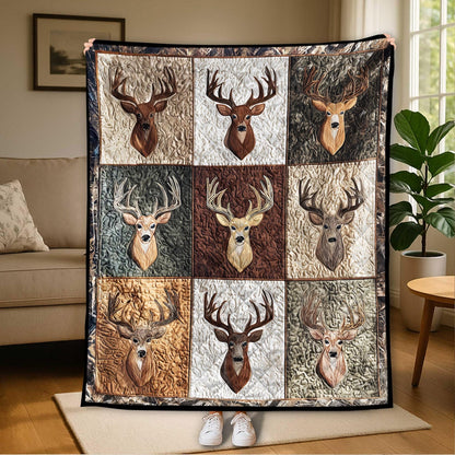 Deer Hunting Quilt Blanket