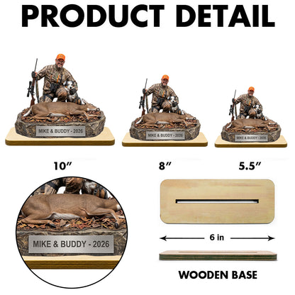 "Custom Hunter & Trophy Replica" – Personalized Wooden Plaque