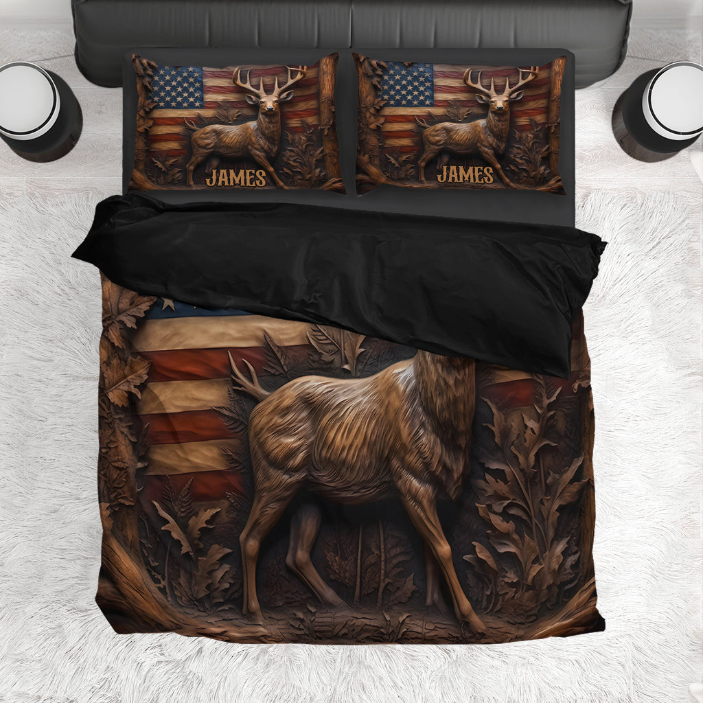 American Buck Pride – Personalized Quilted Hunting Bedding Set
