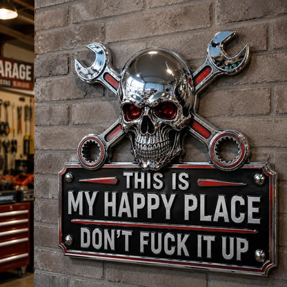 This Is My Happy Place Garage Metal Sign