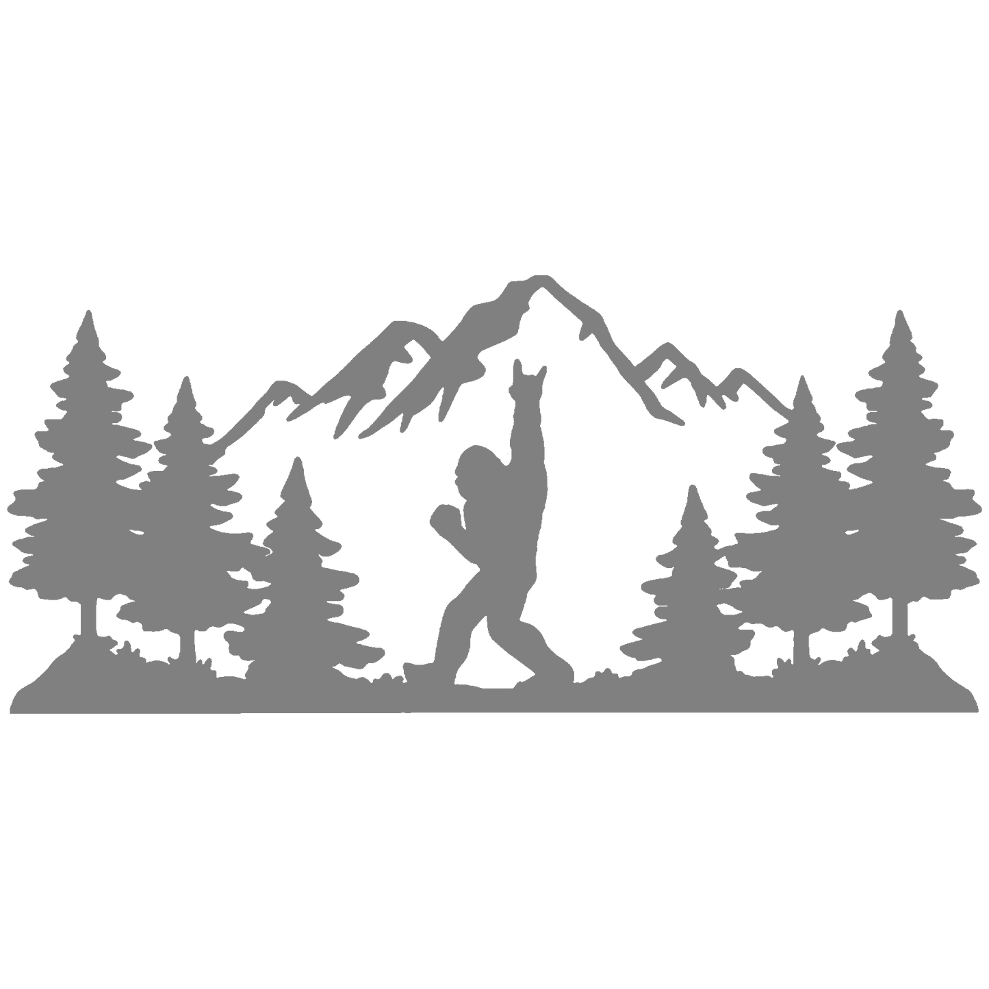 Sasquatch Mountain Rocker Vinyl Sticker