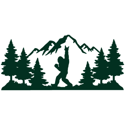 Sasquatch Mountain Rocker Vinyl Sticker