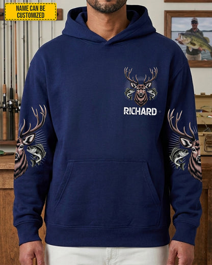Fishing Solves My Problems, Hunting Solves The Rest – Personalized All-Over Print Shirt