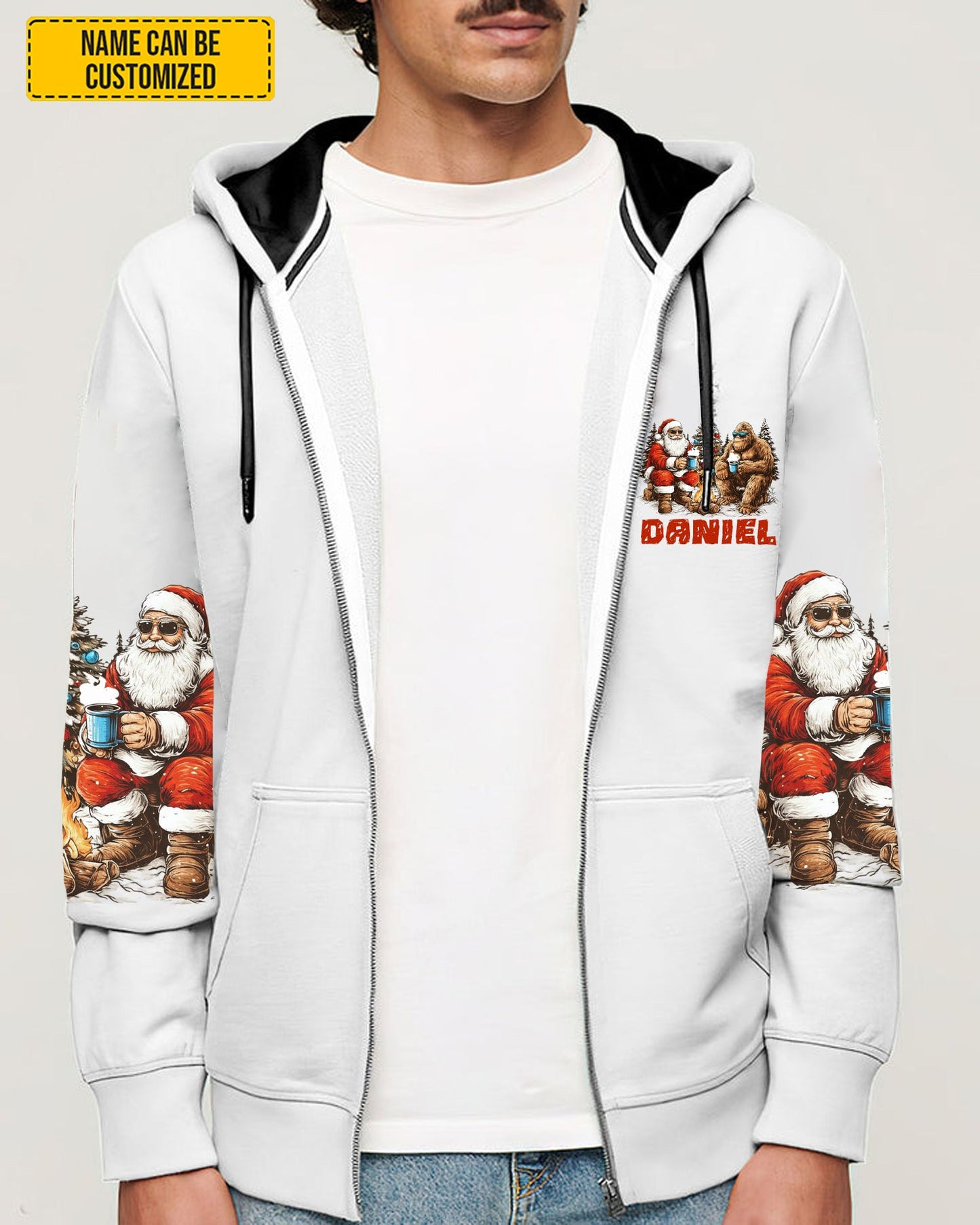 Merry Squatchmas – Funny Santa and Bigfoot Personalized Sasquatch All Over Print Shirt