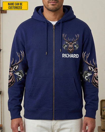 Fishing Solves My Problems, Hunting Solves The Rest – Personalized All-Over Print Shirt