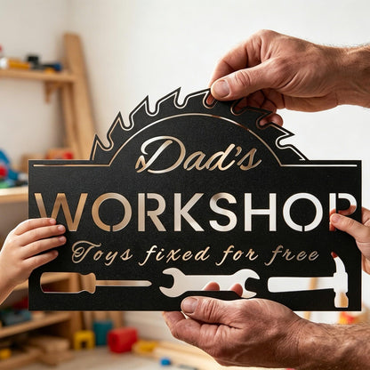 Custom Name Workshop Toys Fixed For Free Metal Sign