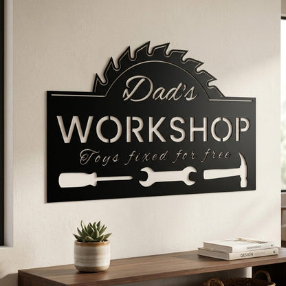 Personalized Workshop Toys Fixed Free Metal Sign