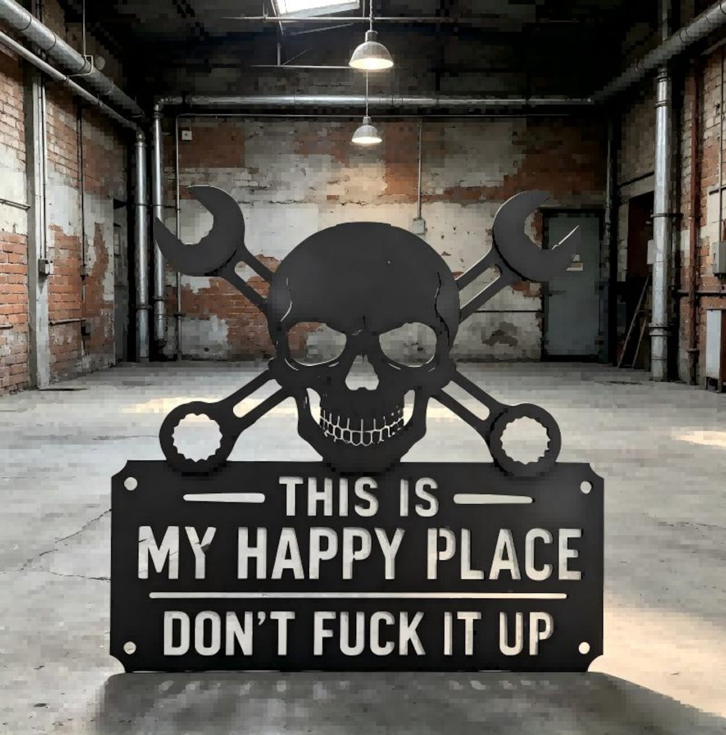 This Is My Happy Place Don't F*** It Up Metal Sign